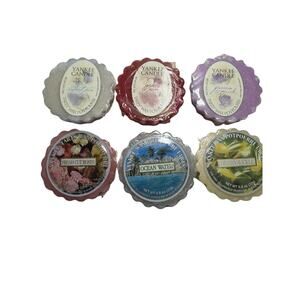 Lot Of 6 Yankee Candle Wax Tart Melts Honeysuckle Freesia Apple Rose Roses Sweet